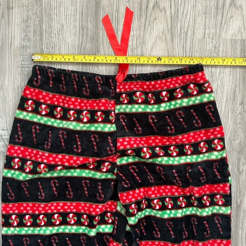 Not Tired Fleece Festive Candy Cane Pajama Pants Sz 1X